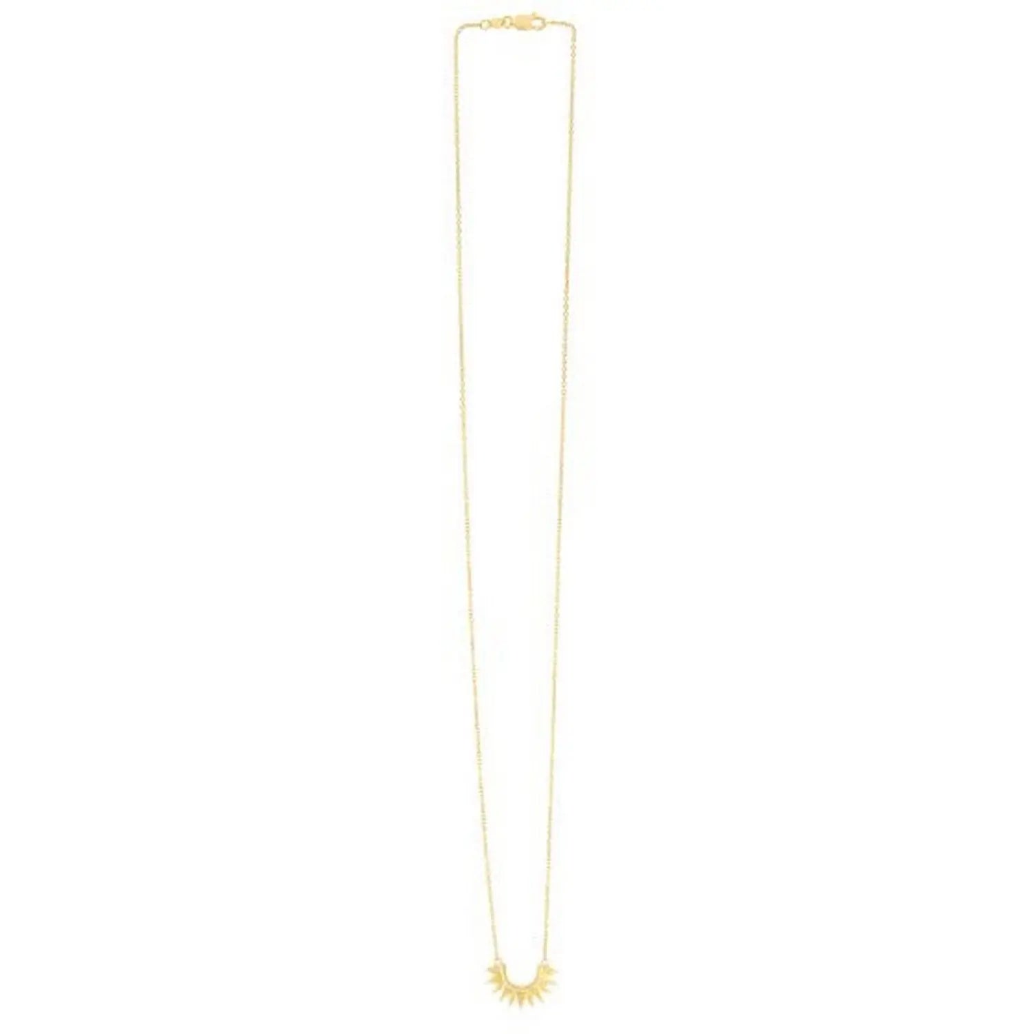 Polished Sunburst Necklace in 14K Yellow Gold  Pendants DEEVE