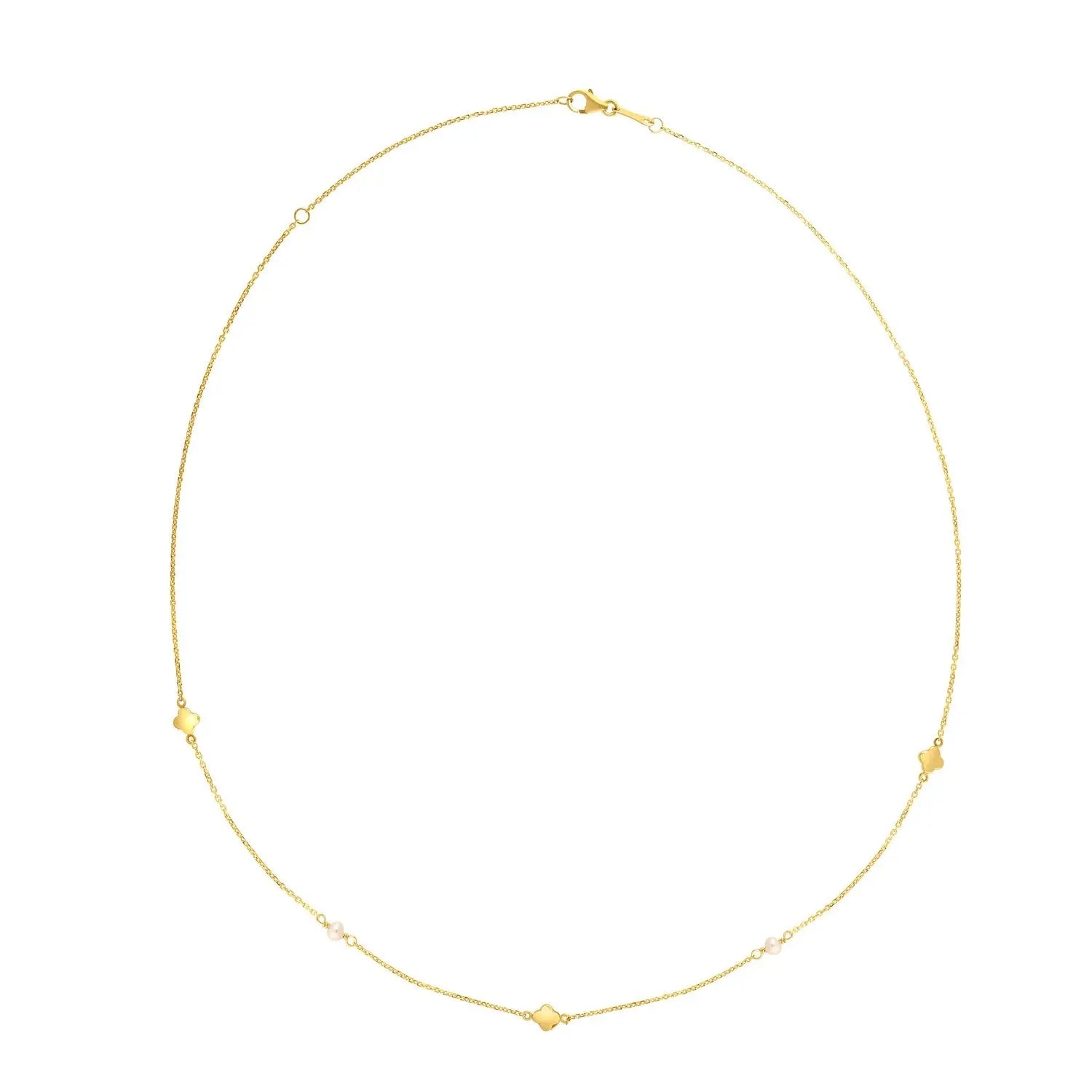 Pearl Clover Necklace  Choker DEEVE