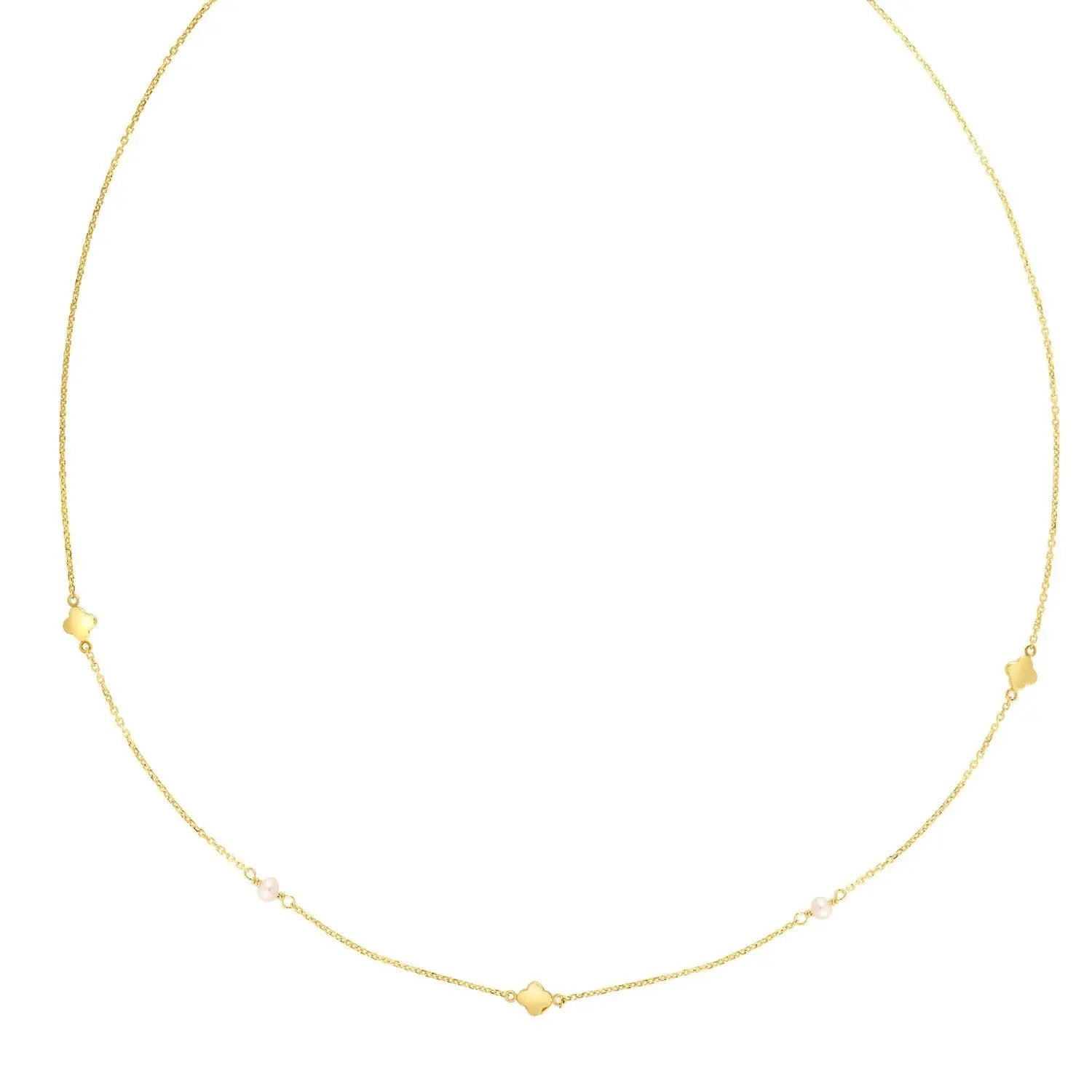 Pearl Clover Necklace  Choker DEEVE