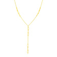 Bold Paperclip Station Lariat Necklace in 14K Yellow Gold