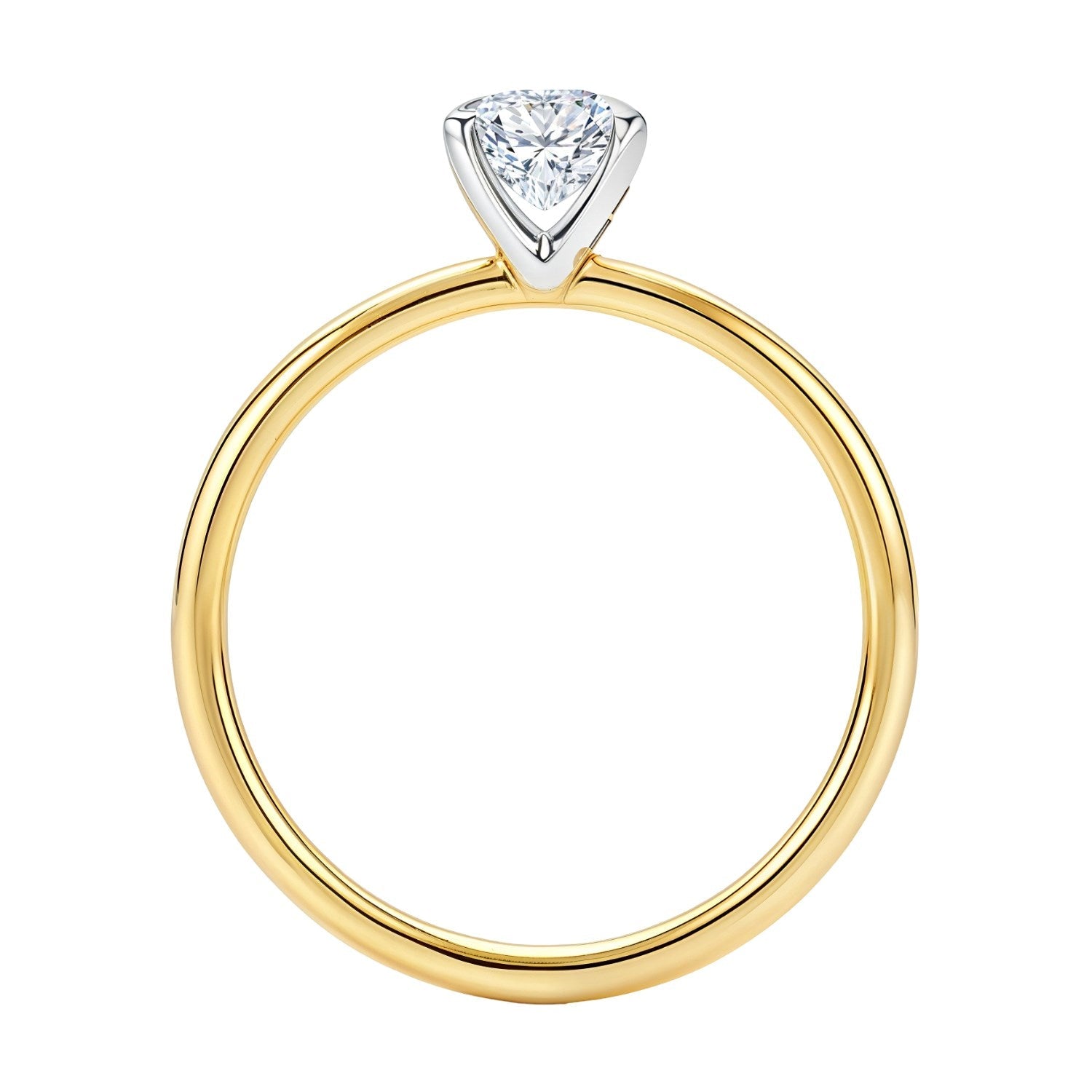 1.5 Carat Emerald Lab Grown Diamond Solitaire Ring in 14K Yellow Gold