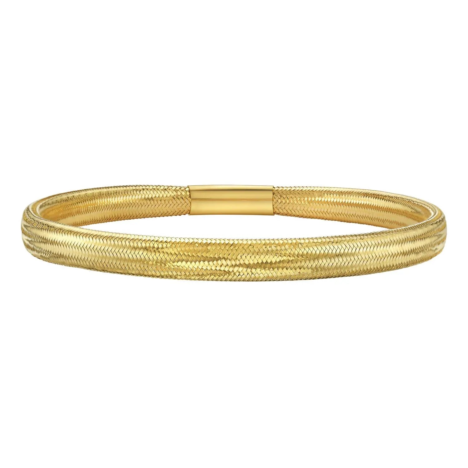 Medium Stretch Mesh Bracelet in 14K Yellow Gold  Mesh Bracelets DEEVE
