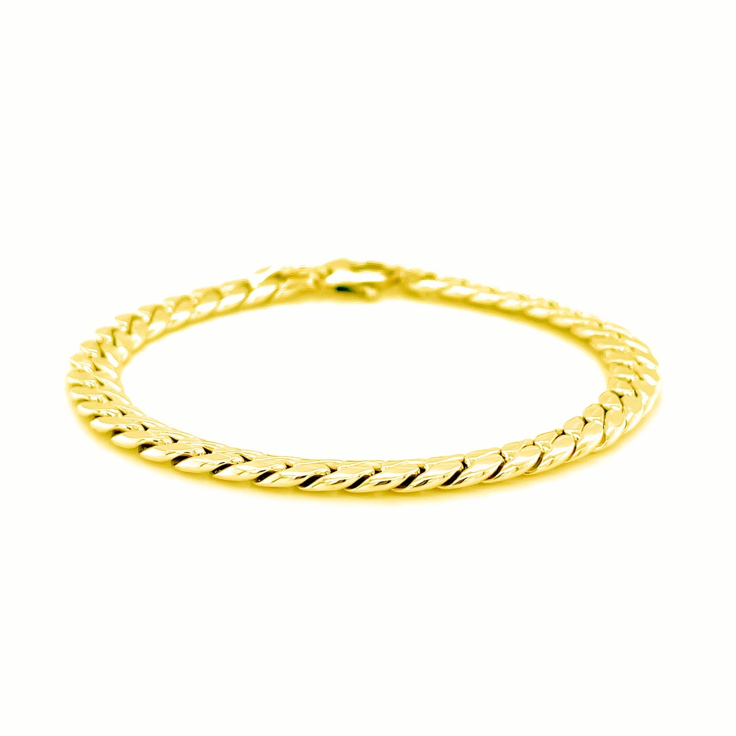14K Gold Cuban Chain Bracelet - 5.90 mm