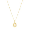Puff Mariner Link Pendant Necklace in 14K Yellow Gold