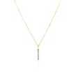 Diamond Bar Pendant Necklace in 14K Yellow Gold