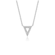 0.14ct Diamond Triangle Pendant Necklace in 14K White Gold