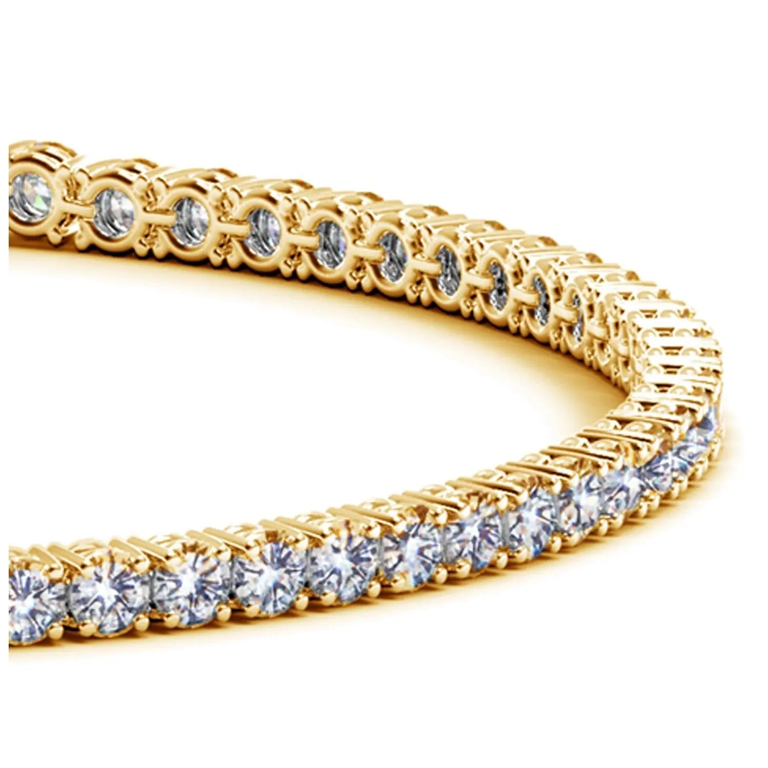 Lifestyle view of 3.00 ct lab-grown diamond tennis bracelet in 14K Solid Gold — DEEVE