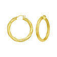 Full Twist Large Hoop Earrings in 14K Yellow Gold