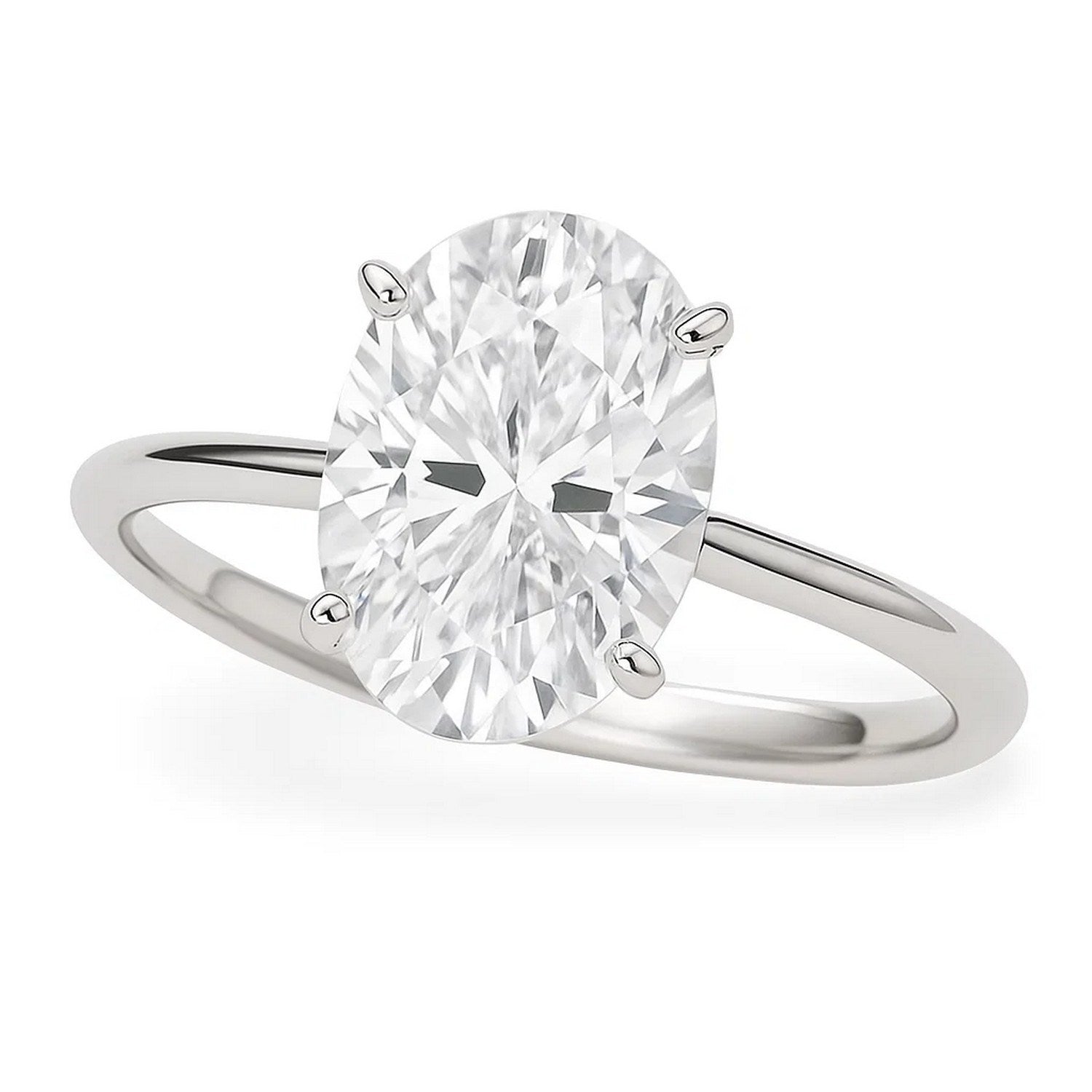 3ct Oval Lab Grown Diamond Ring | 14K Gold | Canada