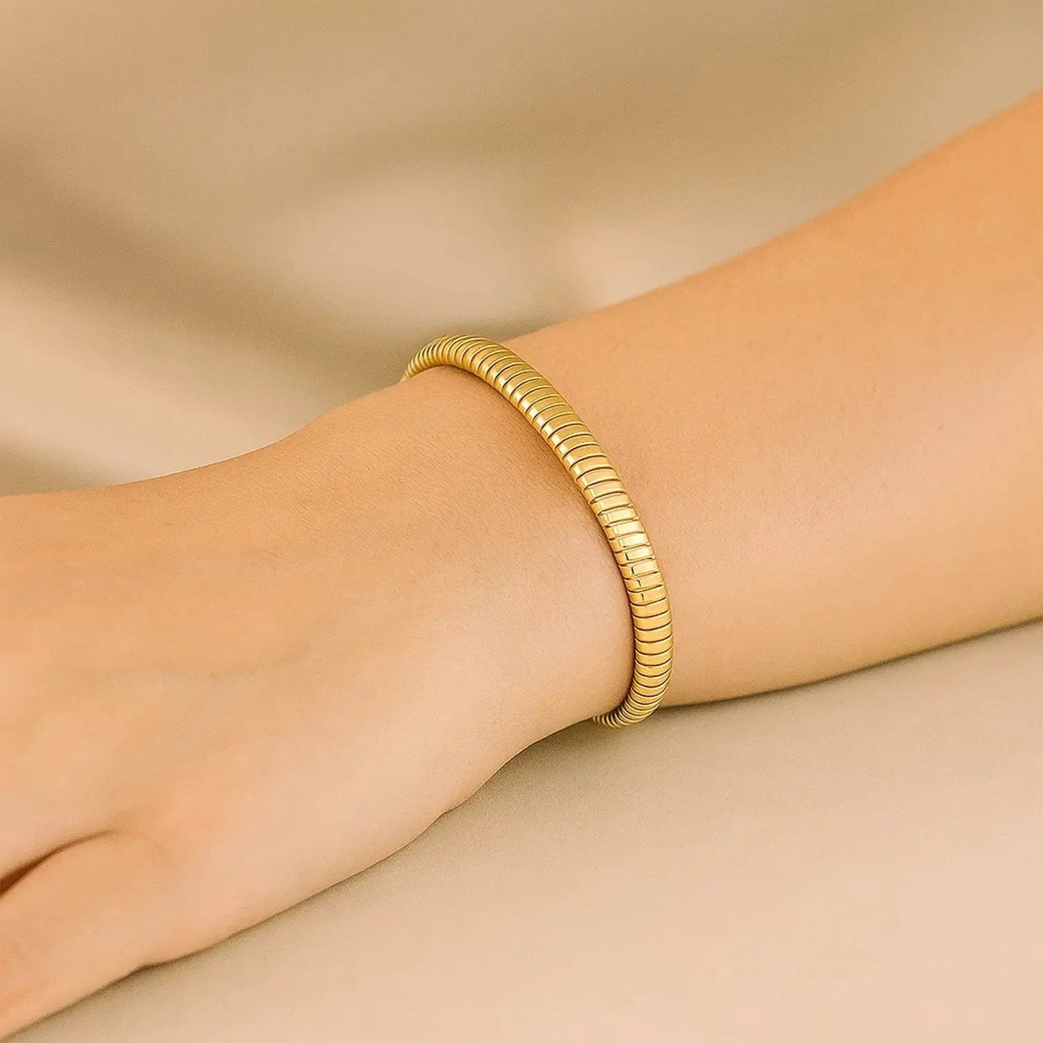 Tubogas Bracelet in 14K Yellow Gold  Link Bracelets DEEVE