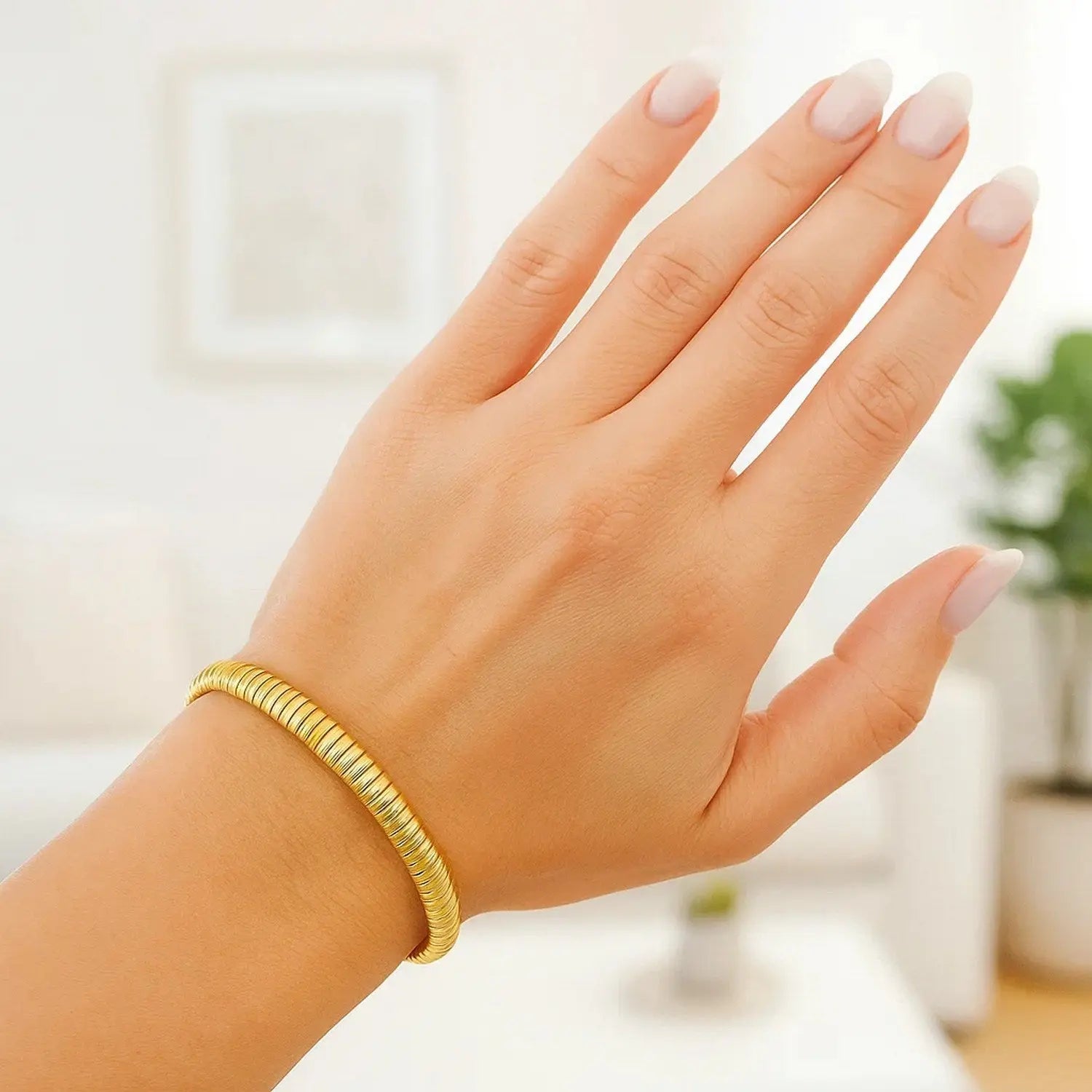 Tubogas Bracelet in 14K Yellow Gold  Link Bracelets DEEVE