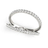 Diamond Split Ring in 14K White Gold | Pavé