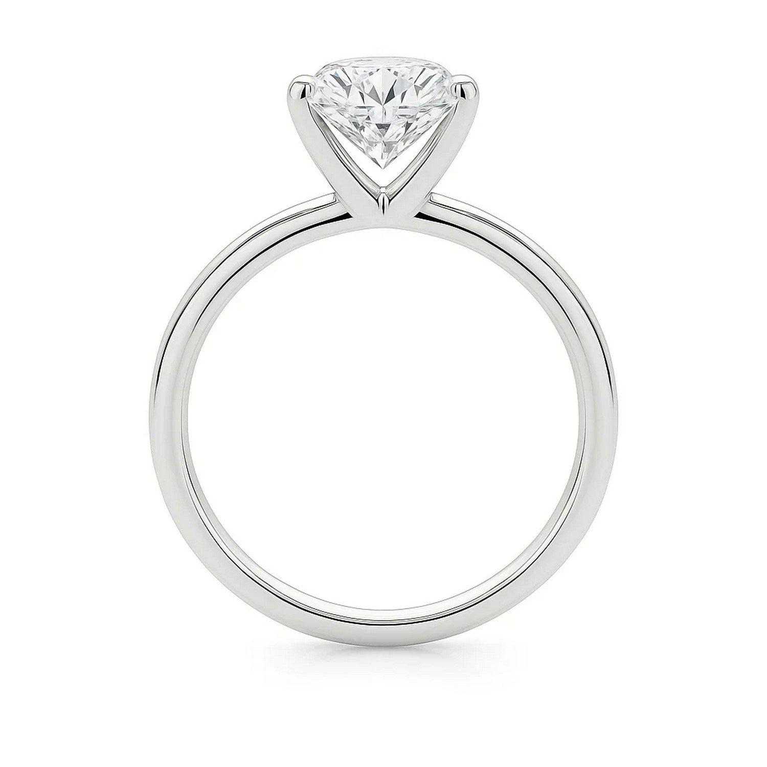3 Carat Princess Lab Grown Diamond Solitaire Ring in 14K Yellow Gold