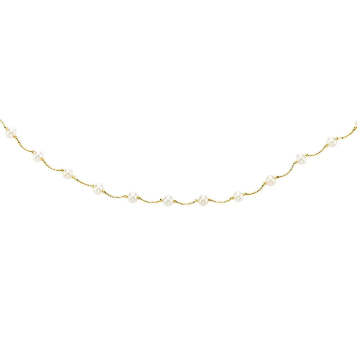 Arc Link Necklace & Pearls  Choker DEEVE