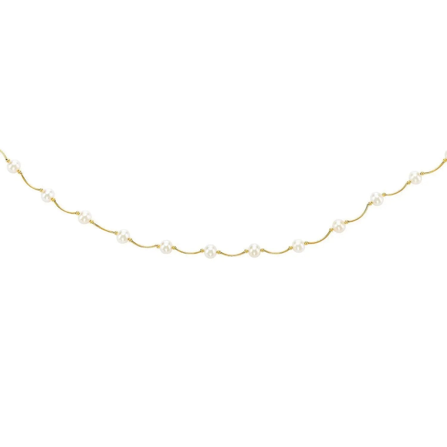 Arc Link Necklace & Pearls  Choker DEEVE