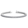 Detail view of 6.00 ct lab-grown diamond tennis bracelet in 14K Solid Gold, four-prong setting — DEEVE