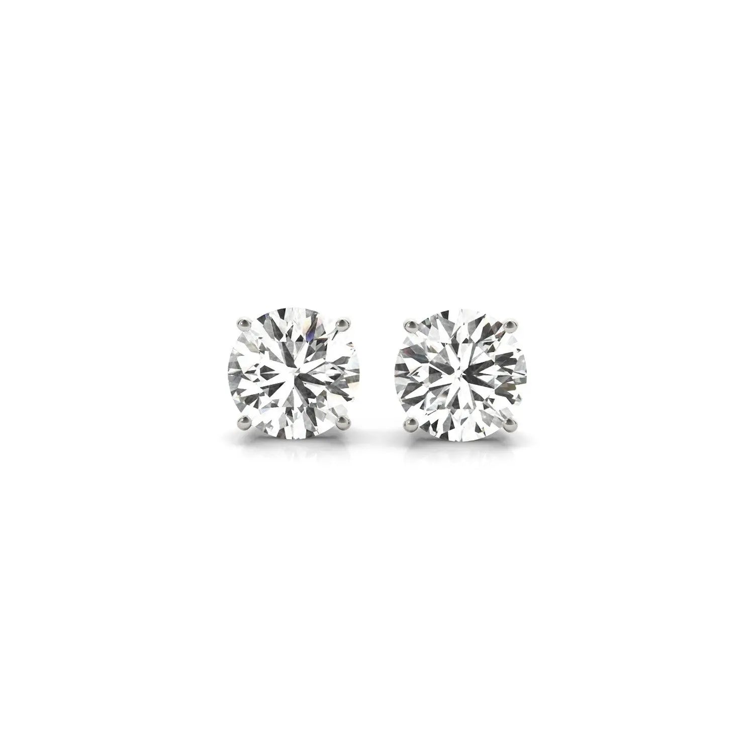 2.00 ct lab-grown diamond stud earrings in 14K gold, IGI certified — DEEVE