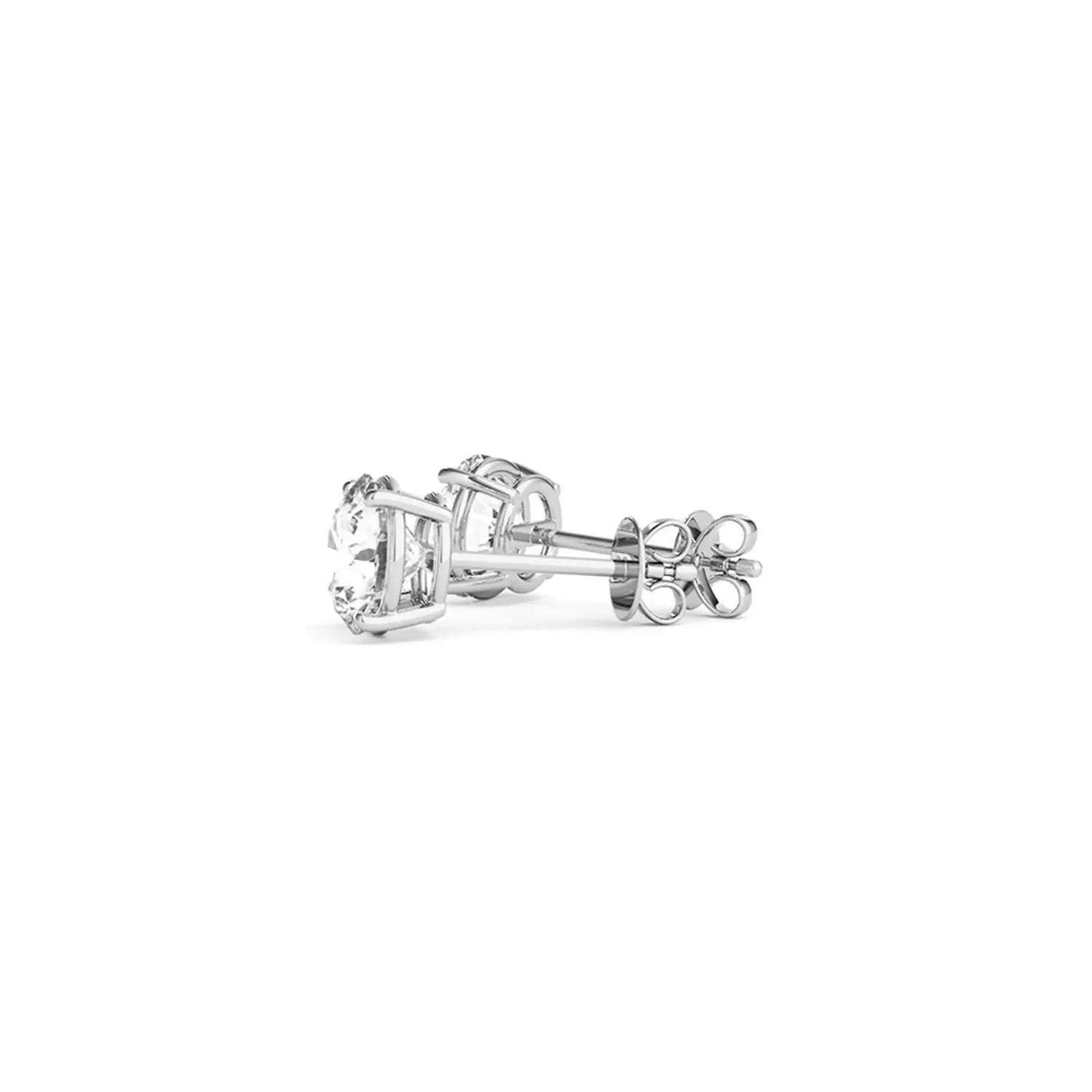 Lifestyle view of 2.00 ct lab-grown diamond stud earrings in 14K gold — DEEVE