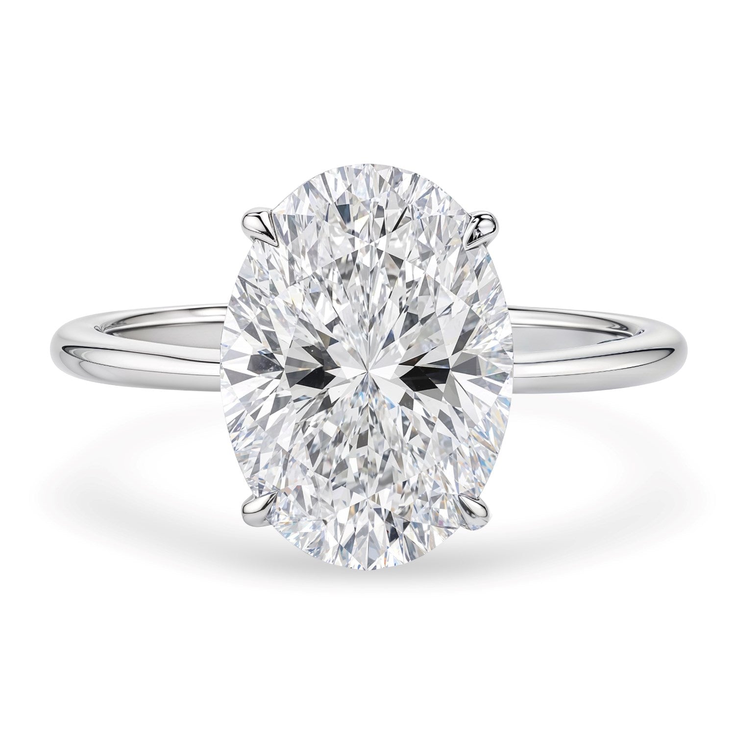 5ct Oval Lab Grown Diamond Ring | 14K Gold | Canada