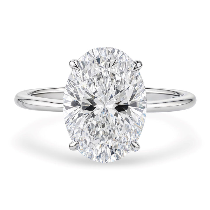 5ct Oval Lab Grown Diamond Ring | 14K Gold