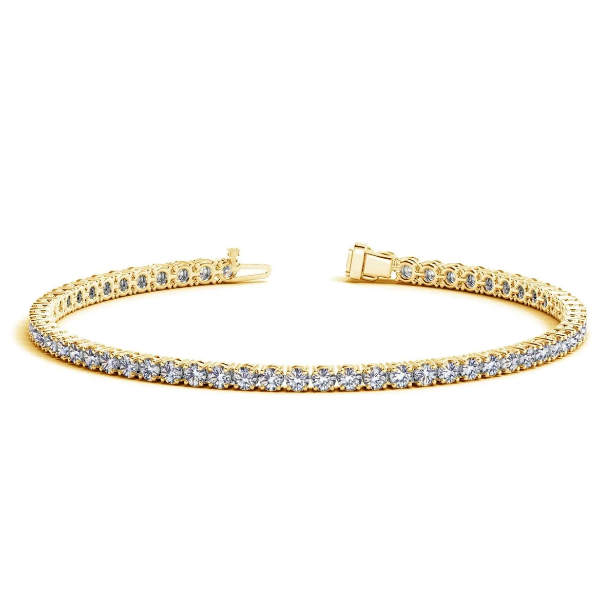 4.00 ct Lab Grown Diamond Tennis Bracelet in 14K Solid Gold, DEEVE