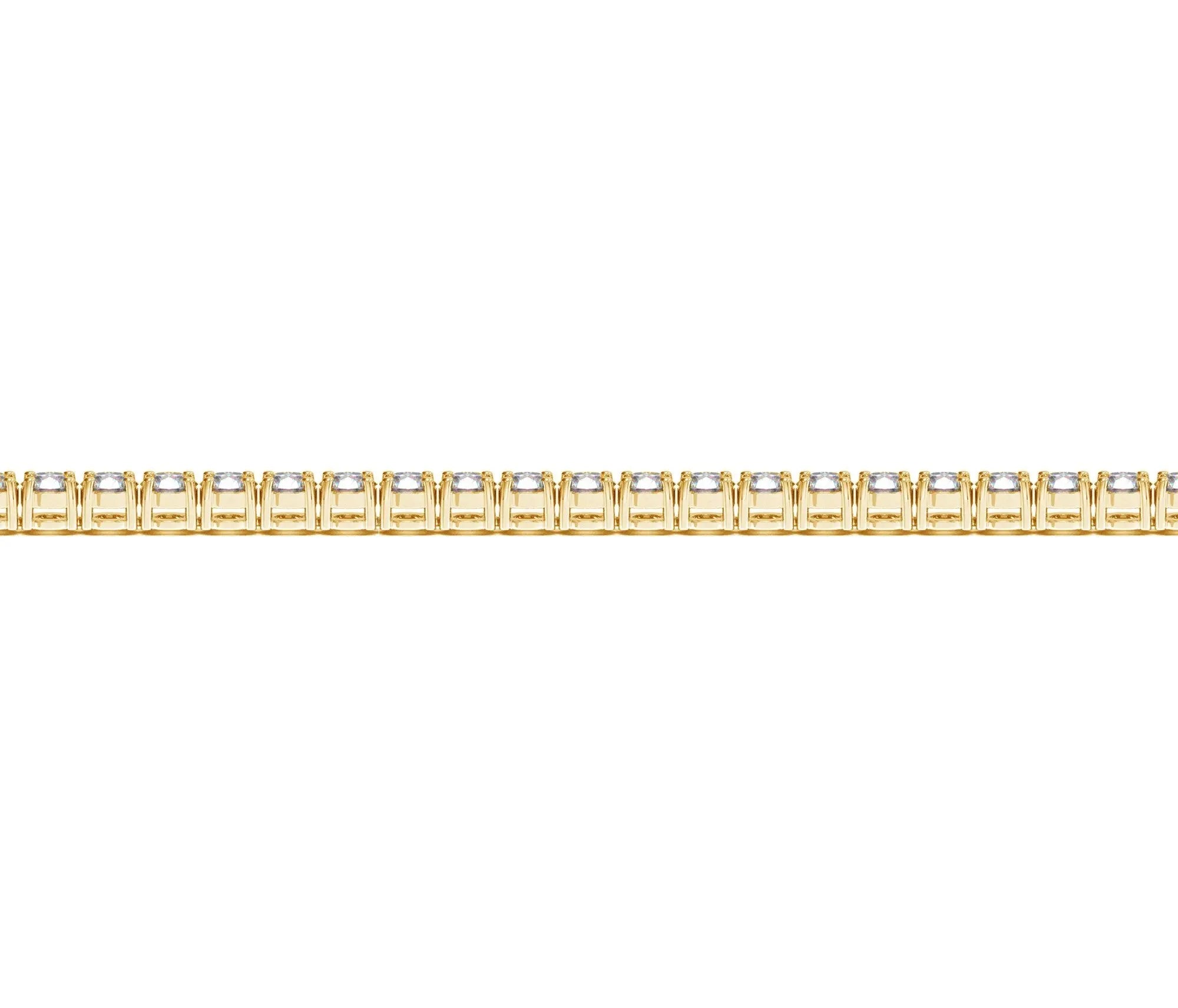 Lifestyle view of 4.00 ct lab-grown diamond tennis bracelet in 14K Solid Gold — DEEVE