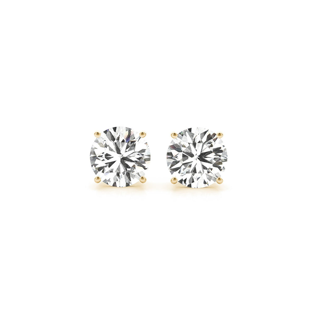 3.00 ct lab-grown diamond stud earrings in 14K yellow gold, IGI certified — DEEVE
