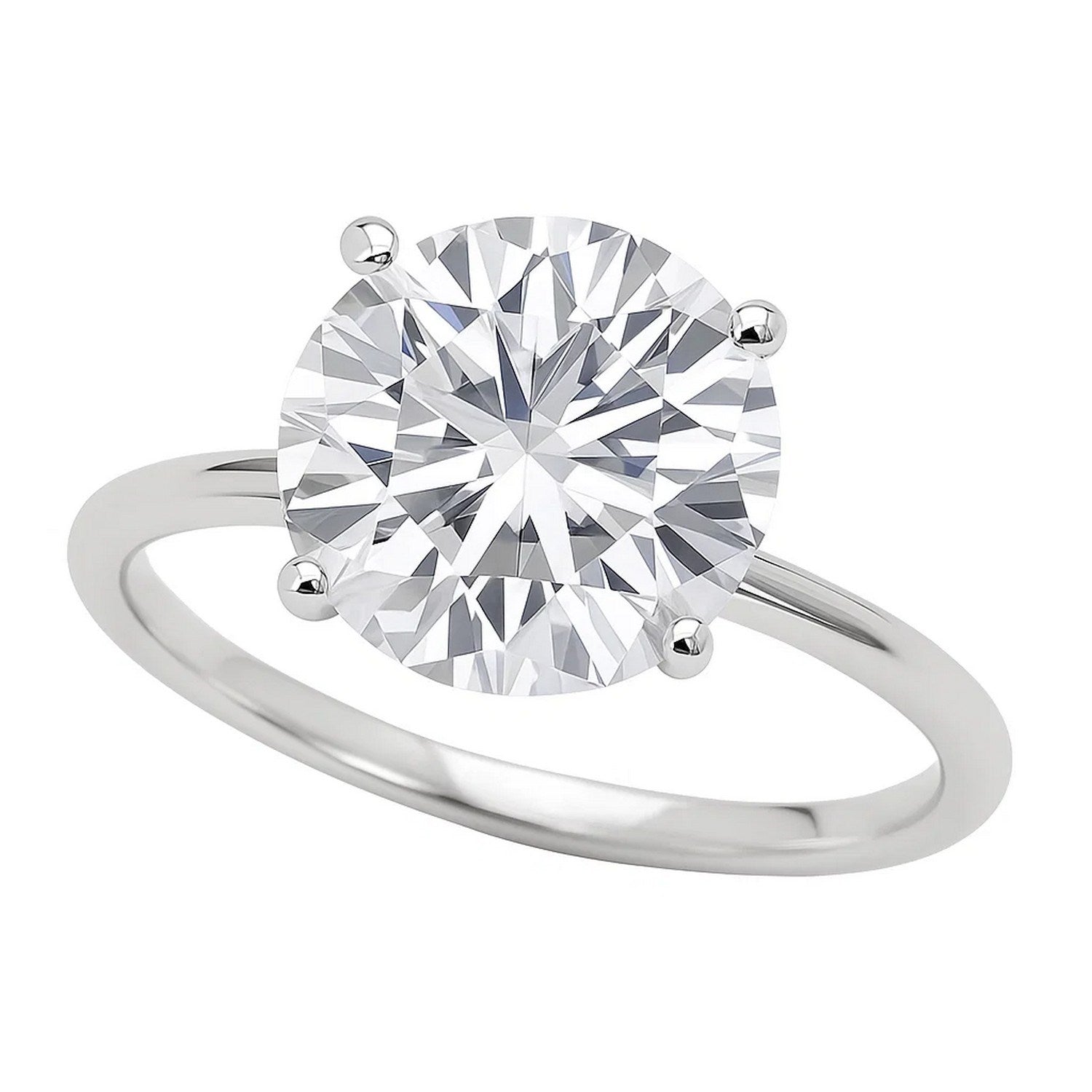 5ct Round Lab Grown Diamond Ring | 14K Gold | Canada