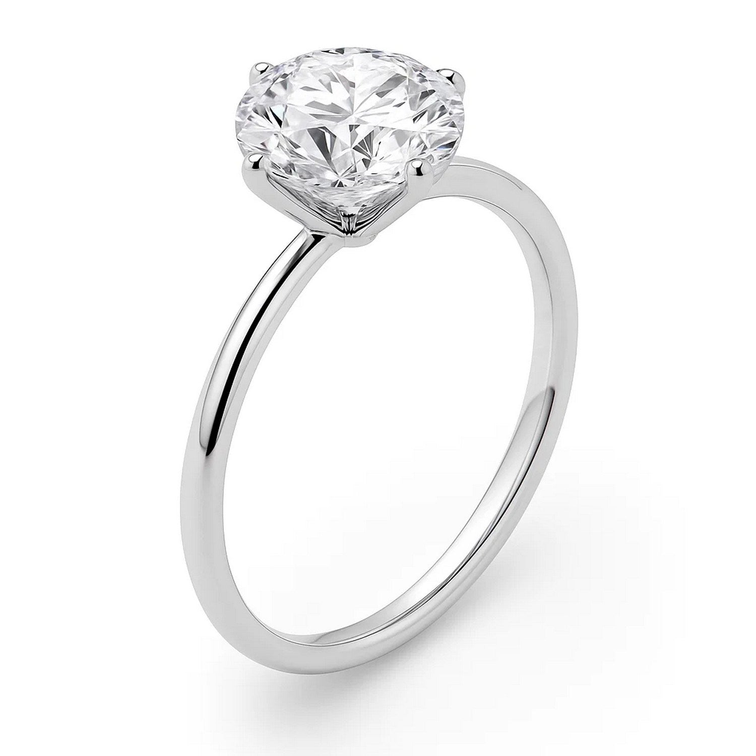 5ct Round Lab Grown Diamond Ring | 14K Gold | Canada