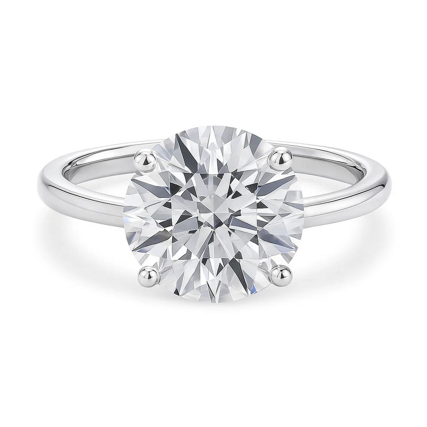 5ct Round Lab Grown Diamond Ring | 14K Gold | Canada