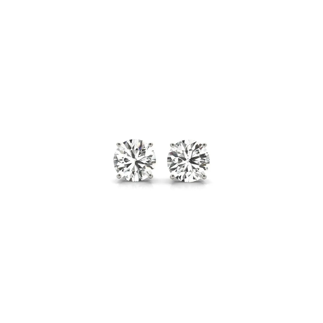 1.00 ct lab-grown diamond stud earrings in 14K white gold, IGI certified — DEEVE