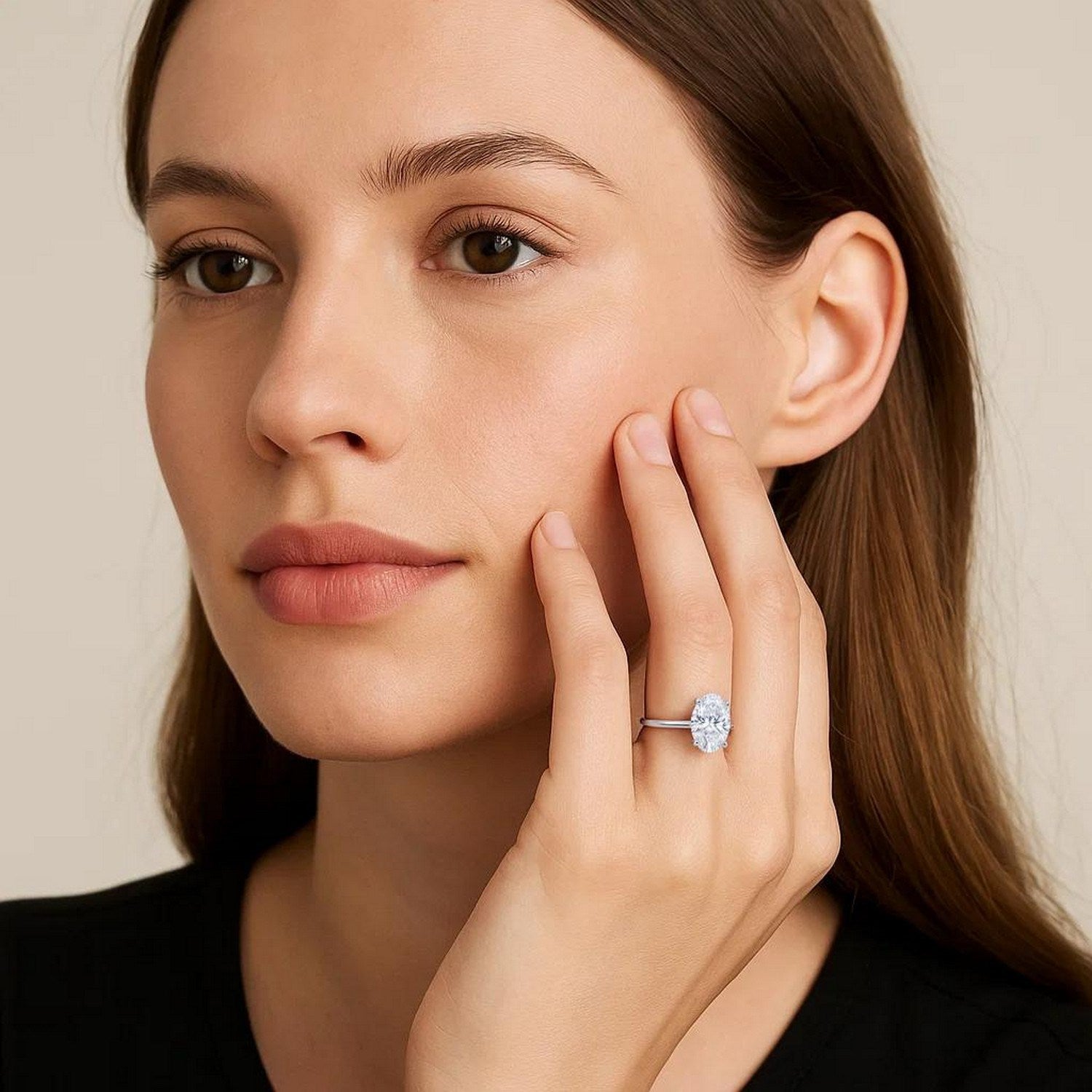 2ct Oval Lab Grown Diamond Ring | 14K Gold | Canada