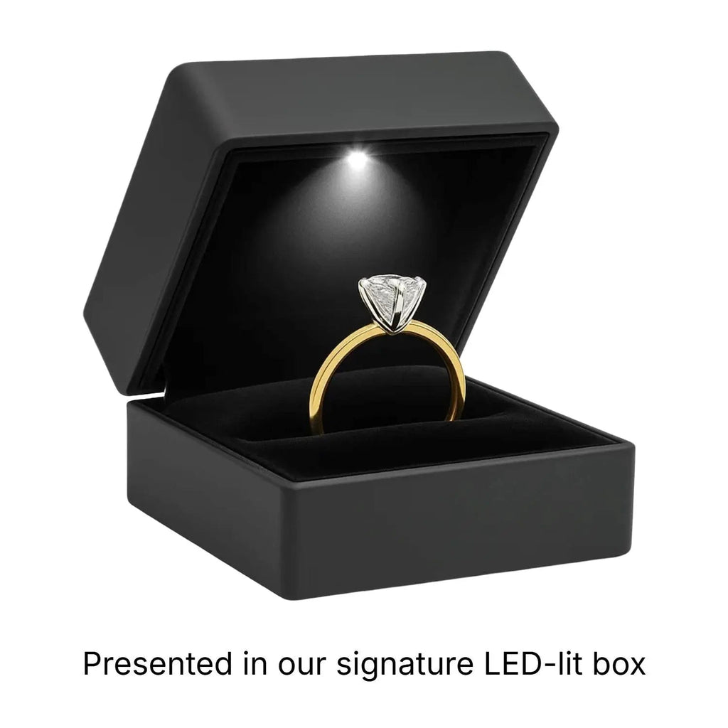 1 Carat Oval Lab Grown Diamond Solitaire Ring in 14K Yellow Gold
