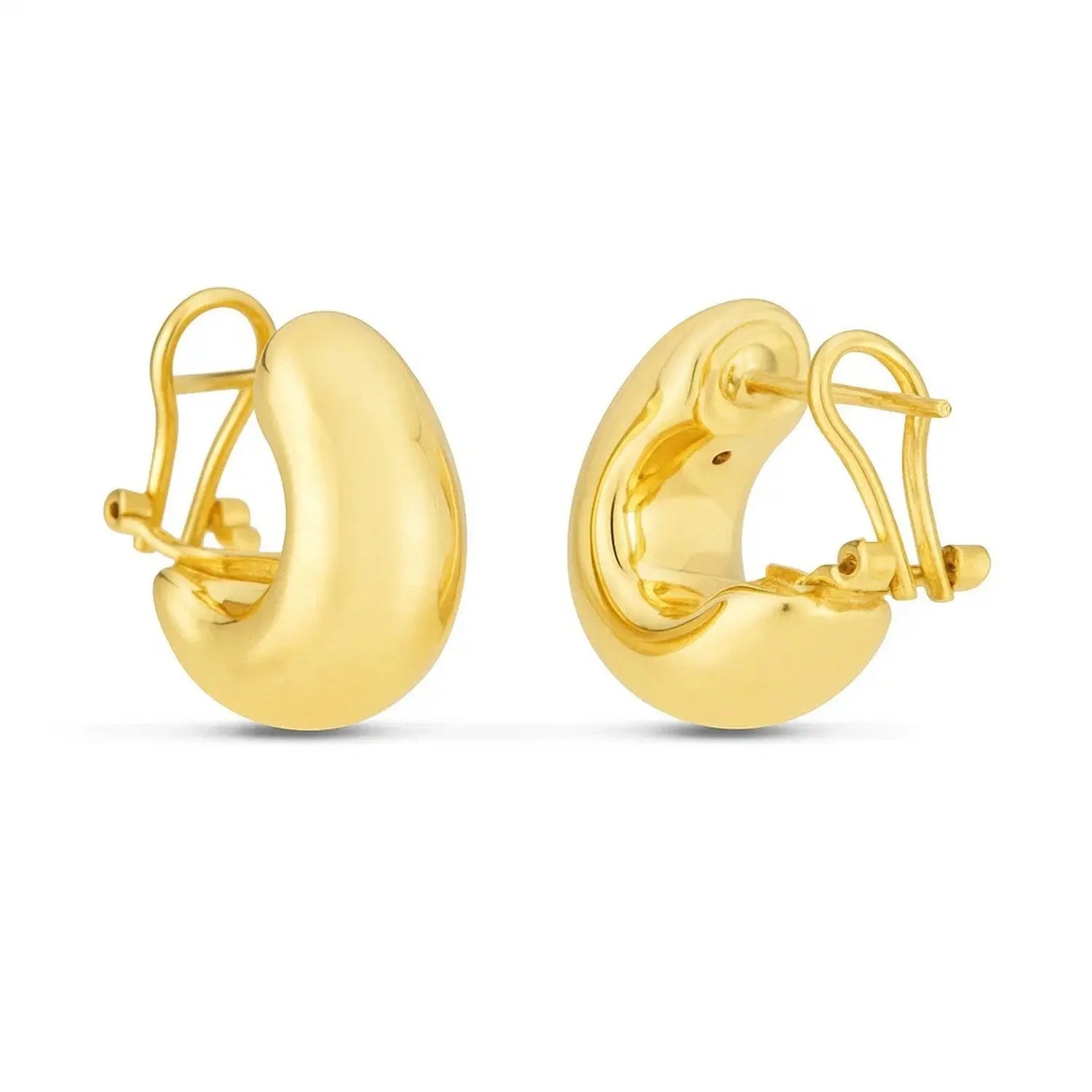 Small Omega C Hoops | 14K Gold  Hoop Earrings DEEVE