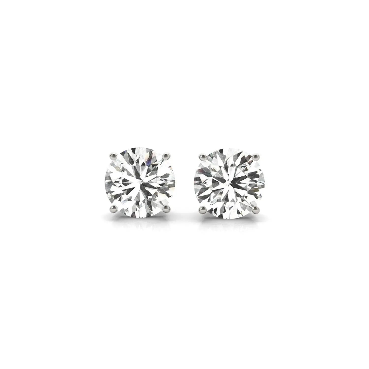 3.00 ct lab-grown diamond stud earrings in 14K gold, IGI certified — DEEVE