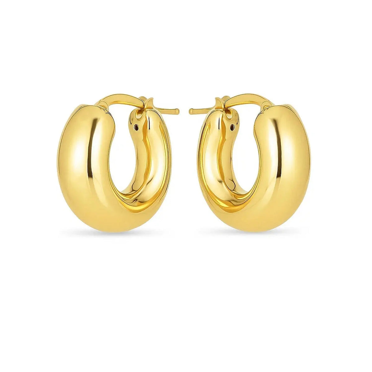 Small Puffy Hoops | 14K Gold  Hoop Earrings DEEVE