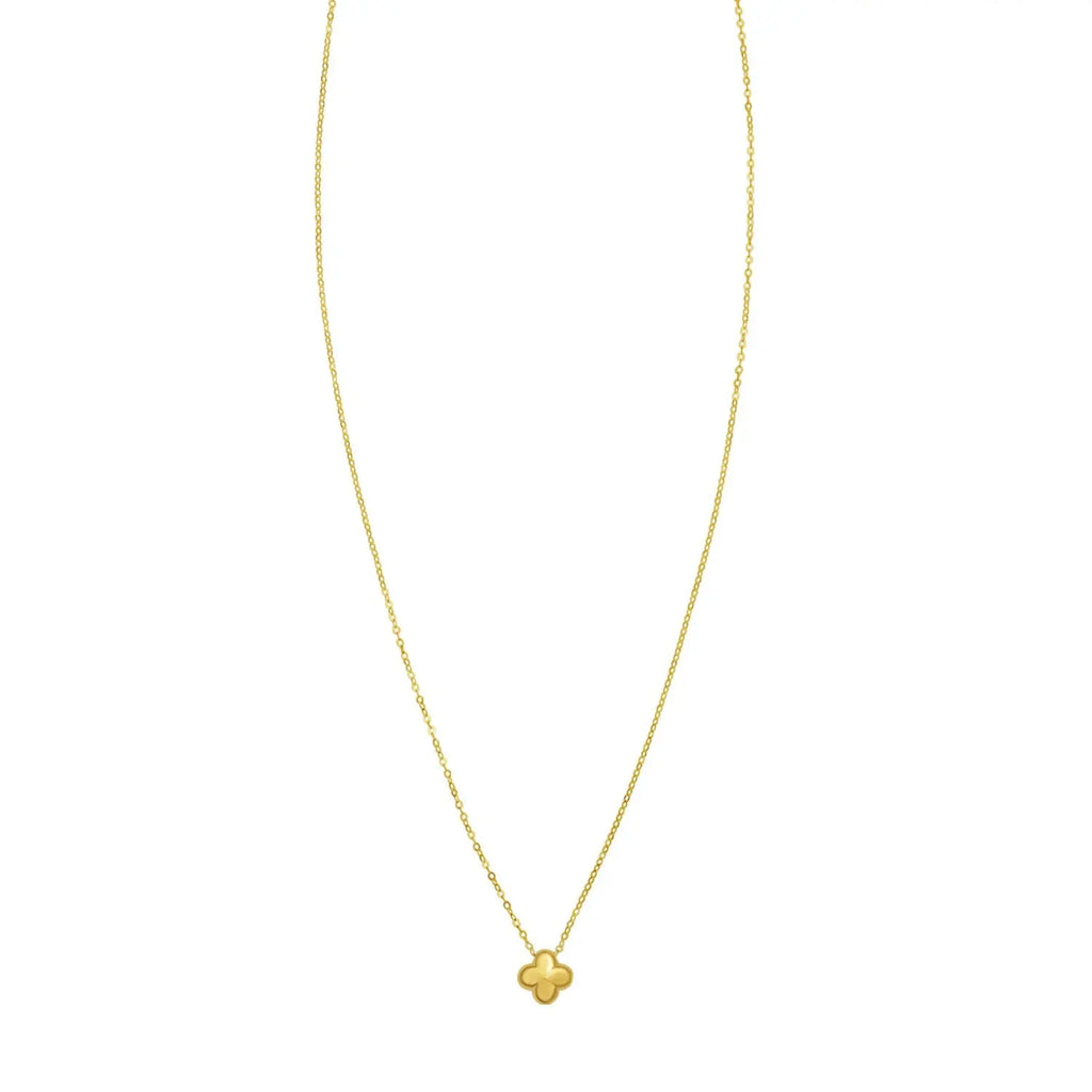 Puffed Clover Pendant & Chain  Necklaces DEEVE