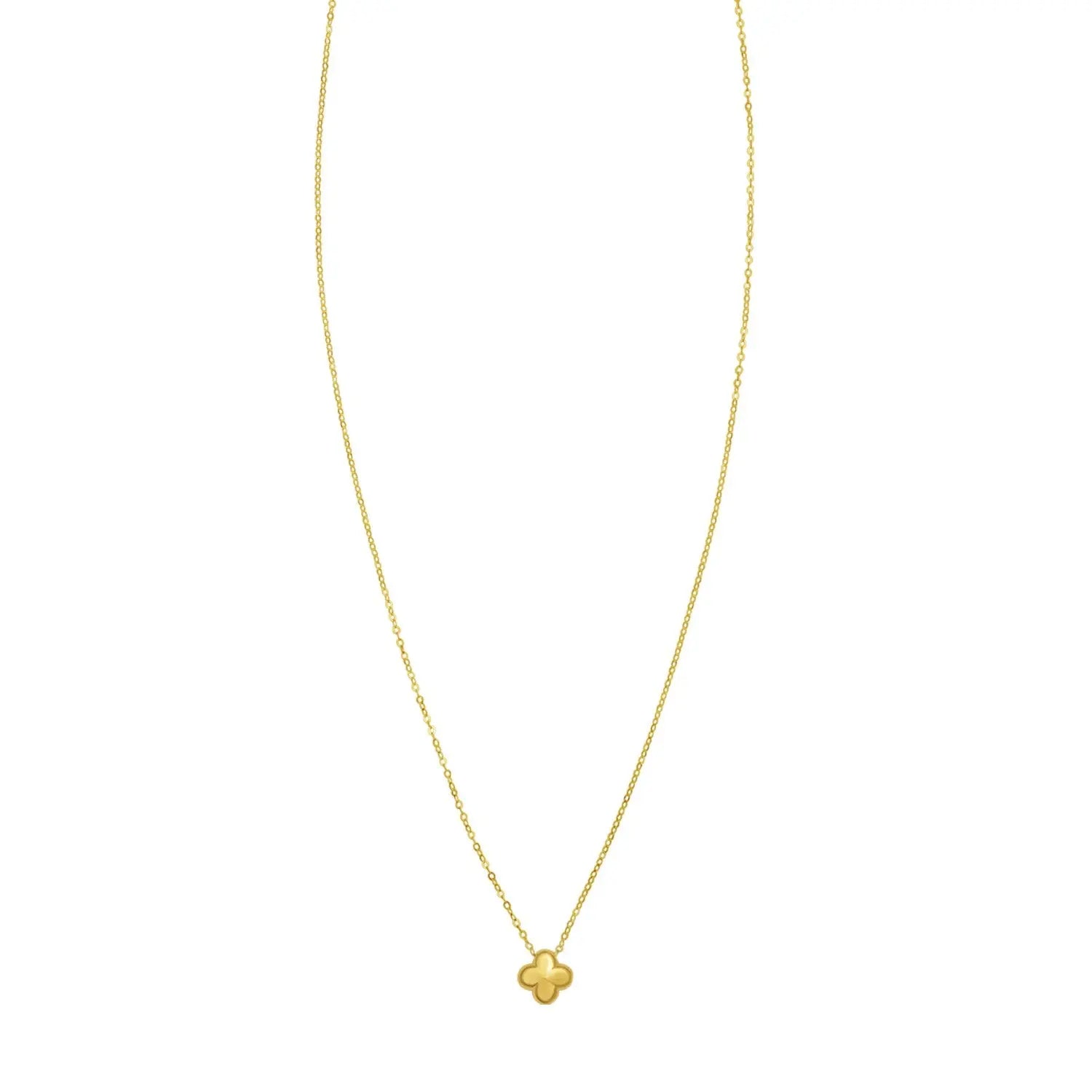 Puffed Clover Pendant & Chain  Necklaces DEEVE