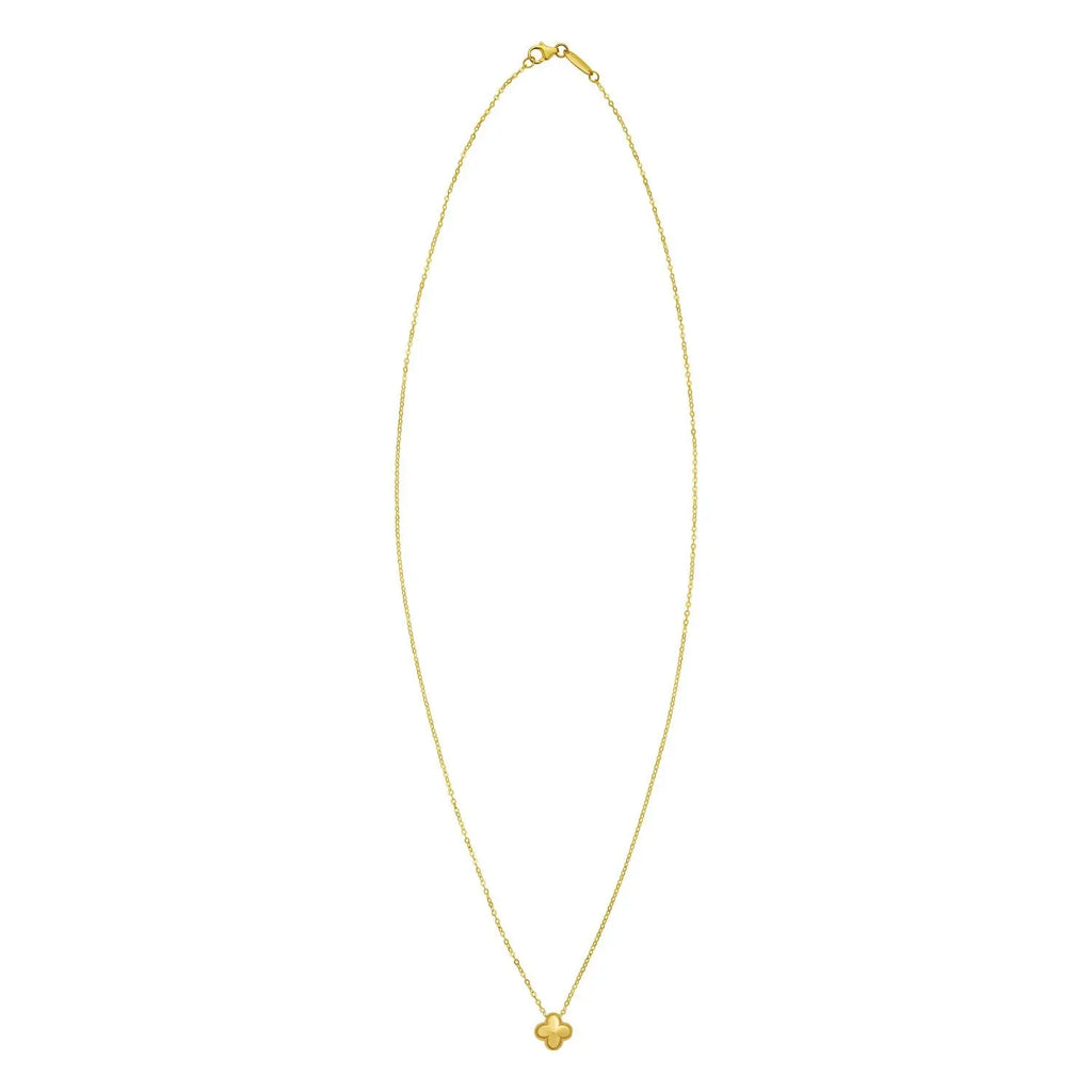 Puffed Clover Pendant & Chain  Necklaces DEEVE