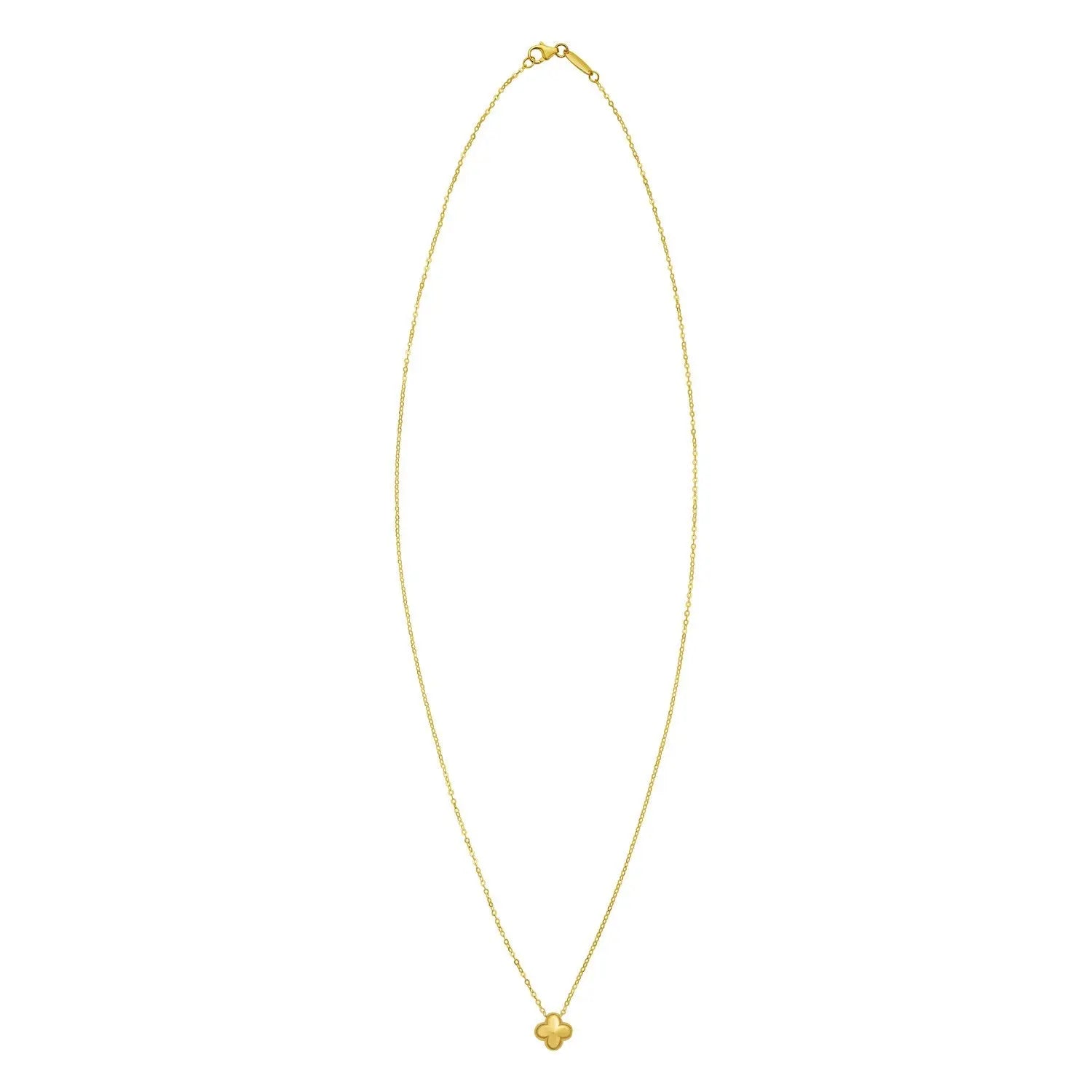 Puffed Clover Pendant & Chain  Necklaces DEEVE