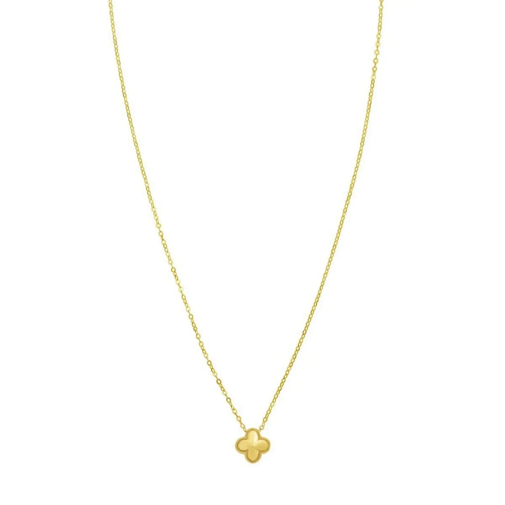 Puffed Clover Pendant & Chain  Necklaces DEEVE