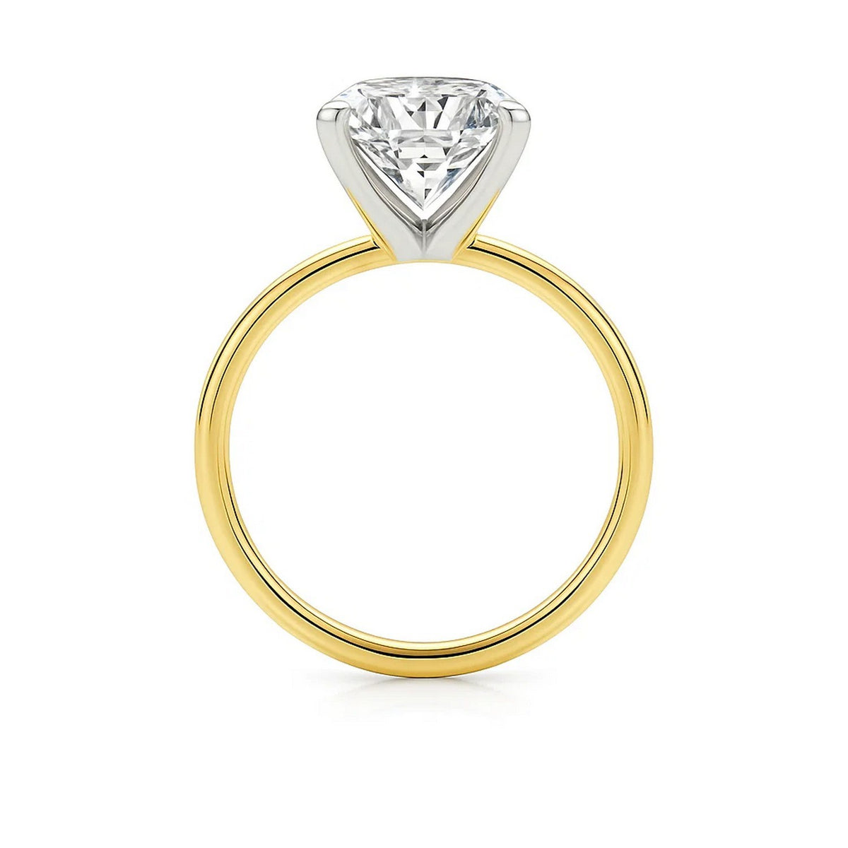 5ct Emerald Lab Grown Diamond Ring, 14K Yellow Gold