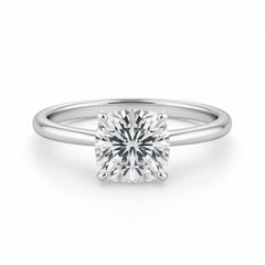 2ct Cushion Lab Grown Diamond Ring, 14K Gold