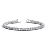 Detail view of 8.00 ct lab-grown diamond tennis bracelet in 14K Solid Gold, four-prong setting — DEEVE