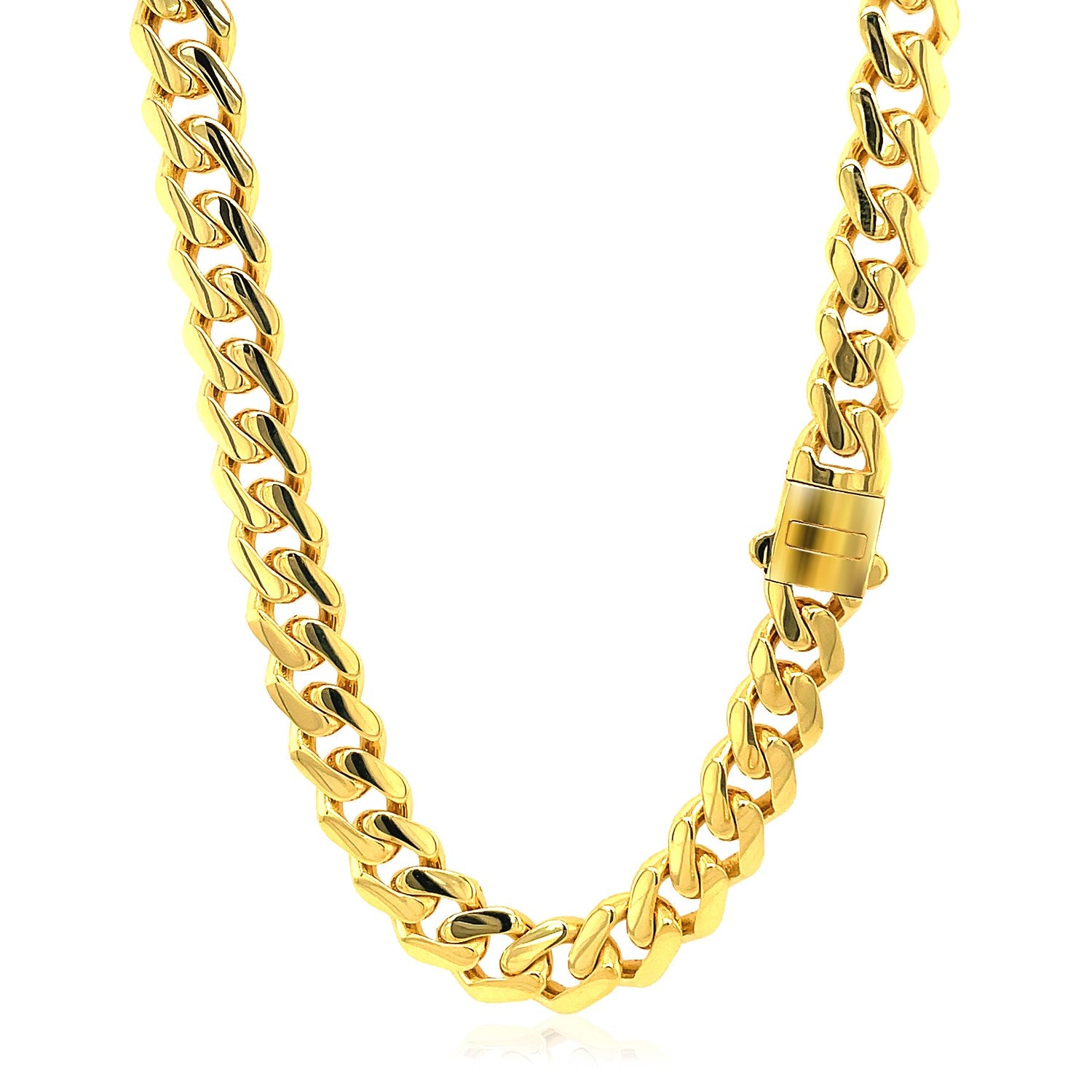Cuban Chain Necklace in 14K Yellow Gold