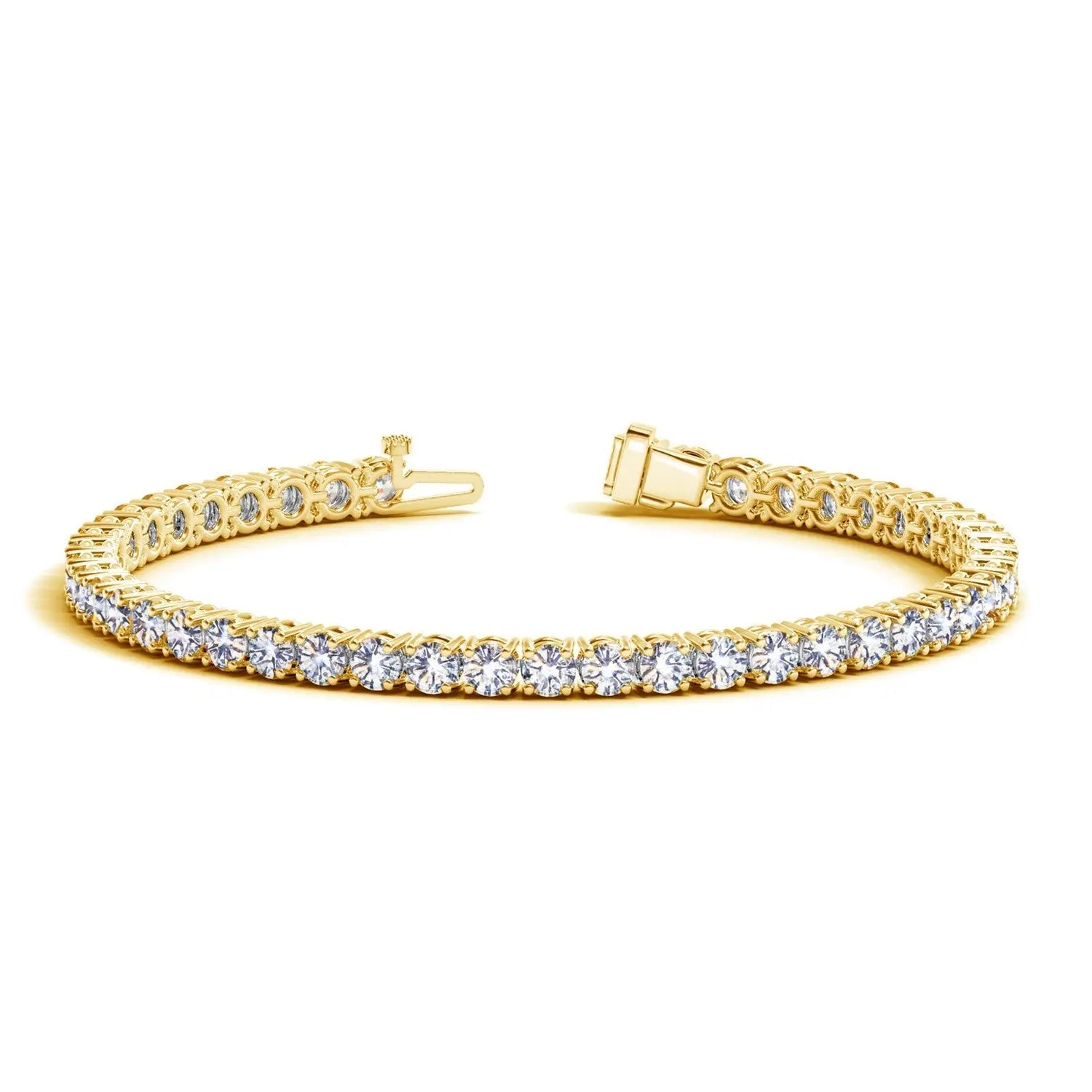8.00 ct Lab Grown Diamond Tennis Bracelet in 14K Solid Gold, DEEVE