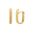 Double Oval Tube Hoop Earrings in 14K Yellow Gold | 24mm x 13mm