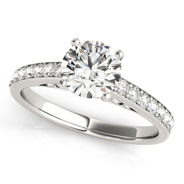 Round Diamond Engagement Ring | Prong Set in 14K White Gold | 1.33 cttw