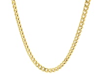 Semi-Solid Miami Cuban Chain Necklace in 14K Yellow Gold | 4.50mm — video