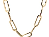 Wide Paperclip Chain Necklace in 14K Yellow Gold | 9.8mm — video